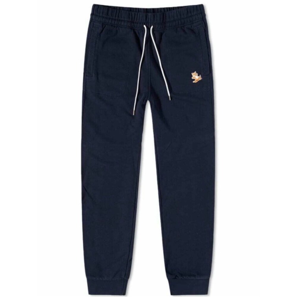 🦊 Maison Kitsuné Chillax Fox Patch Joggers — Navy, Size XL